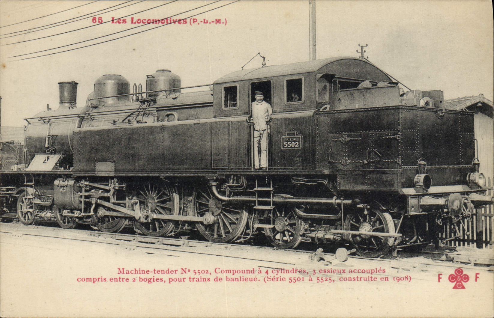 CPA Train Locomotive Machine tender 5502