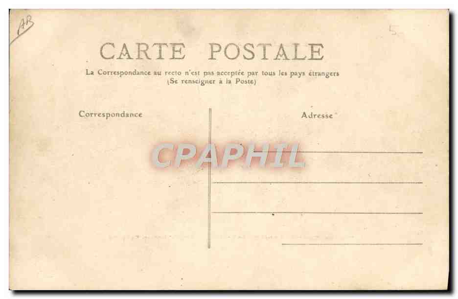 CPA Train Locomotive Machine Compound pour trains rapides de Great Western Railway  — Rückseite