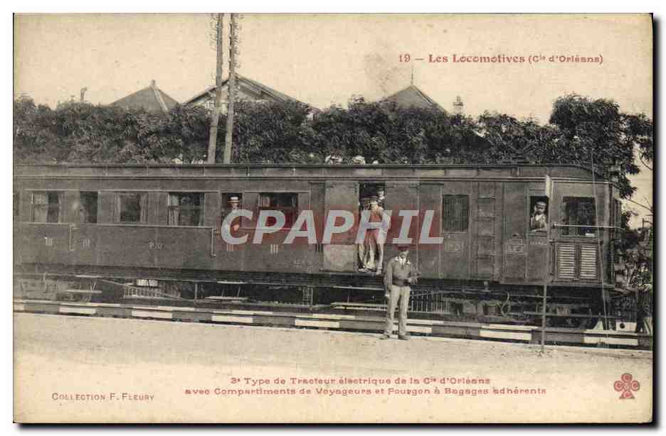 CPA Train Locomotive Type de tracteur electrique de la Cie d'Orleans 