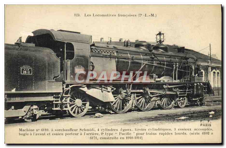 CPA Train Locomotive Machine 6110