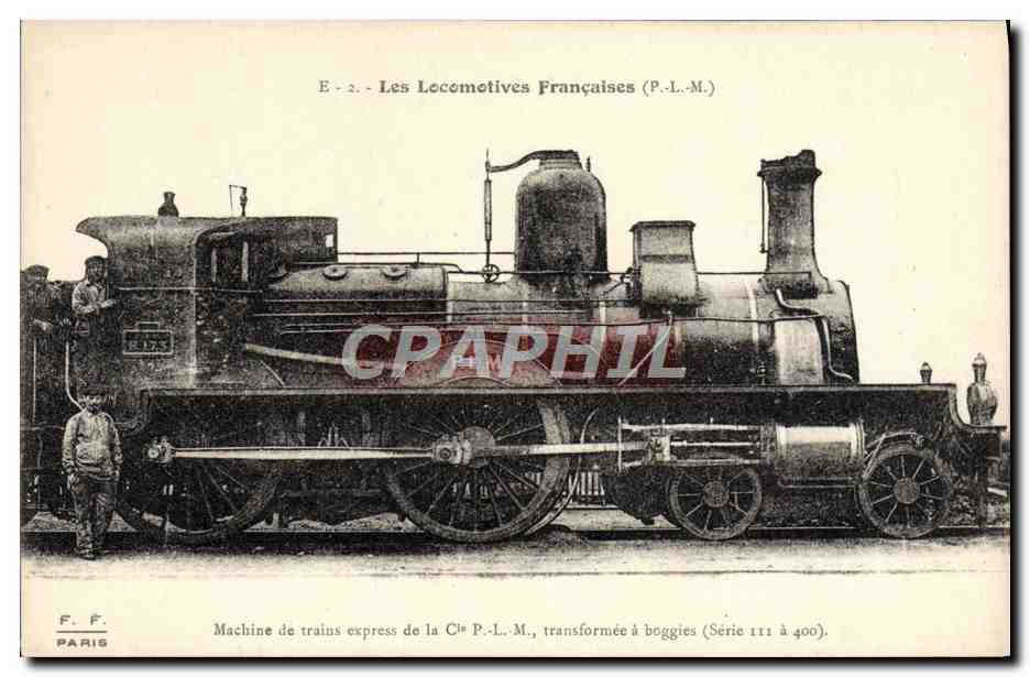 CPA Train Locomotive Machine de trains express de la Cie PLM 