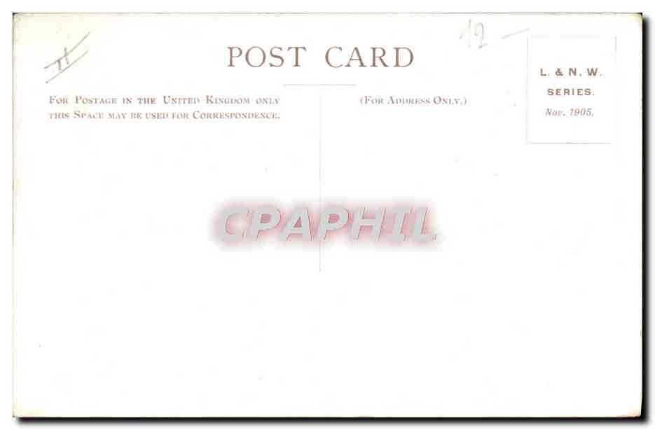 CPA Train Locomotive Picking up mail bags at full speed London & North Railway Company  — Rückseite