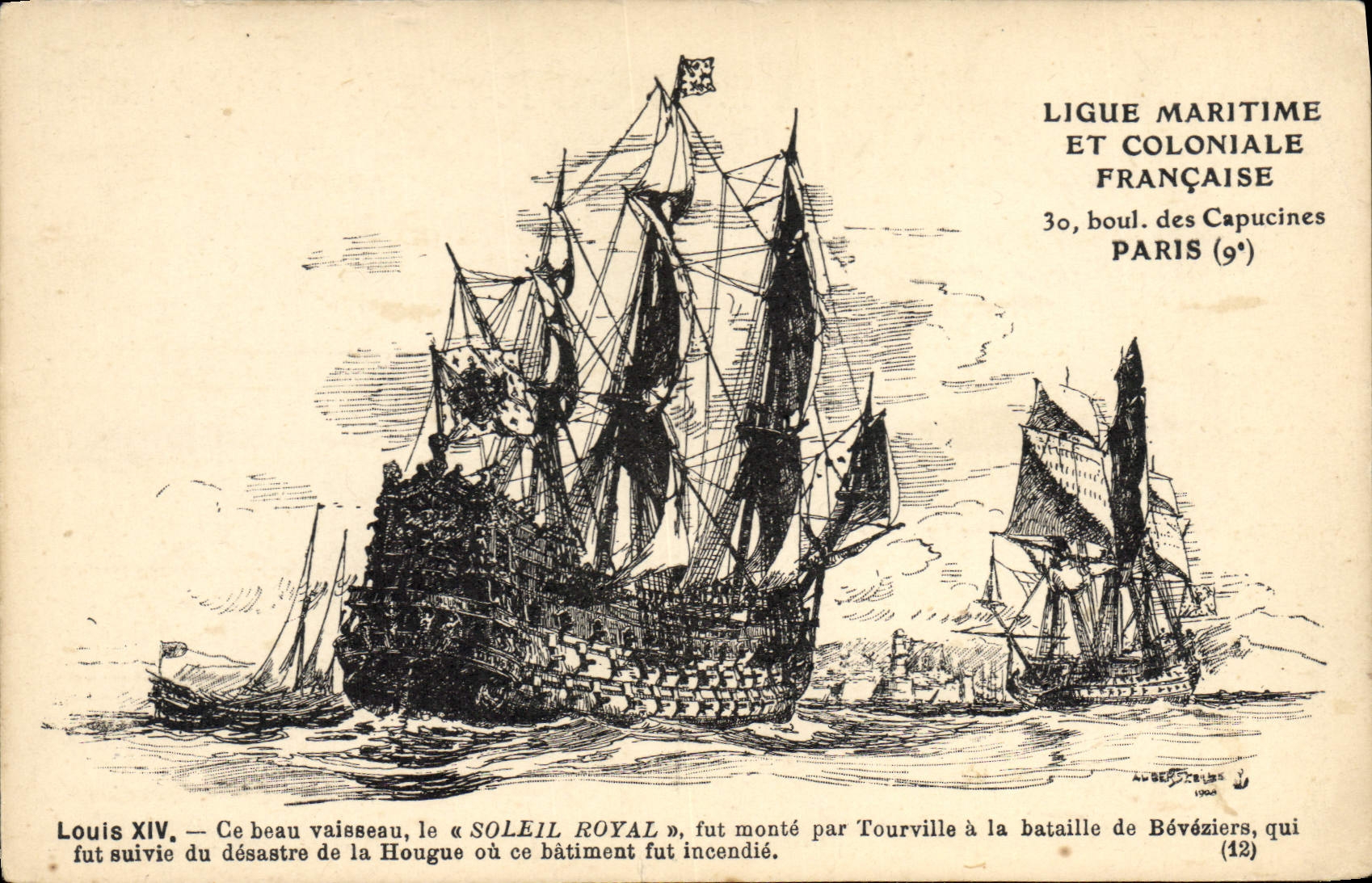 Le Soleil Royal — Bataille de Bévéziers — Ligue Maritime et Coloniale Française
