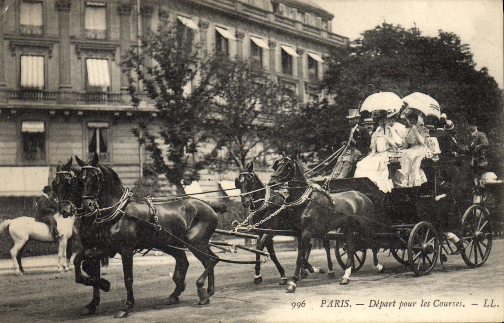 Parigi — Partenza per le Corse — CPAPHIL n° 996