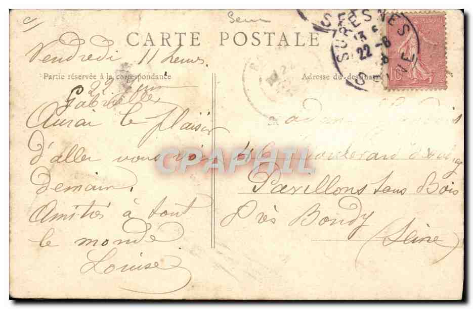 CPA Cheval Equitation Hippisme Le Bois de Boulogne un jour de courses Sur la pelouse  — Verso