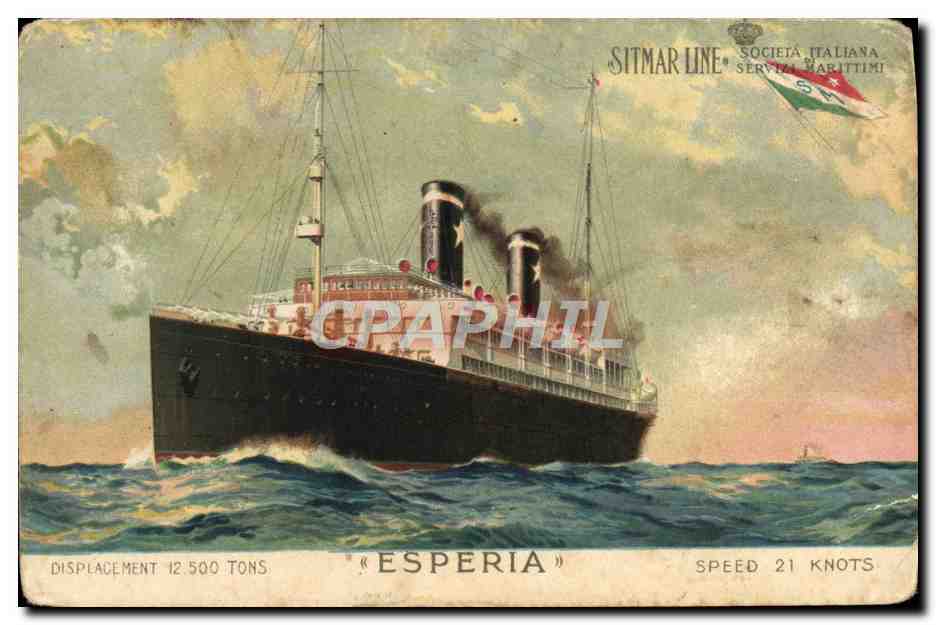 CPA Bateau Paquebot Esperia 