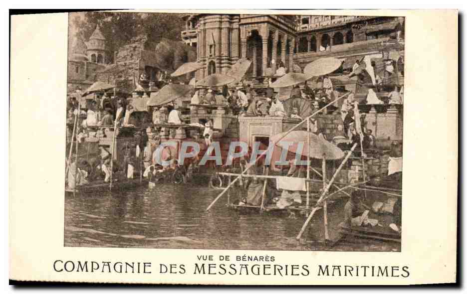 CPA Bateau Paquebot Compagnie des Messageries Maritimes Vue de Benares Inde