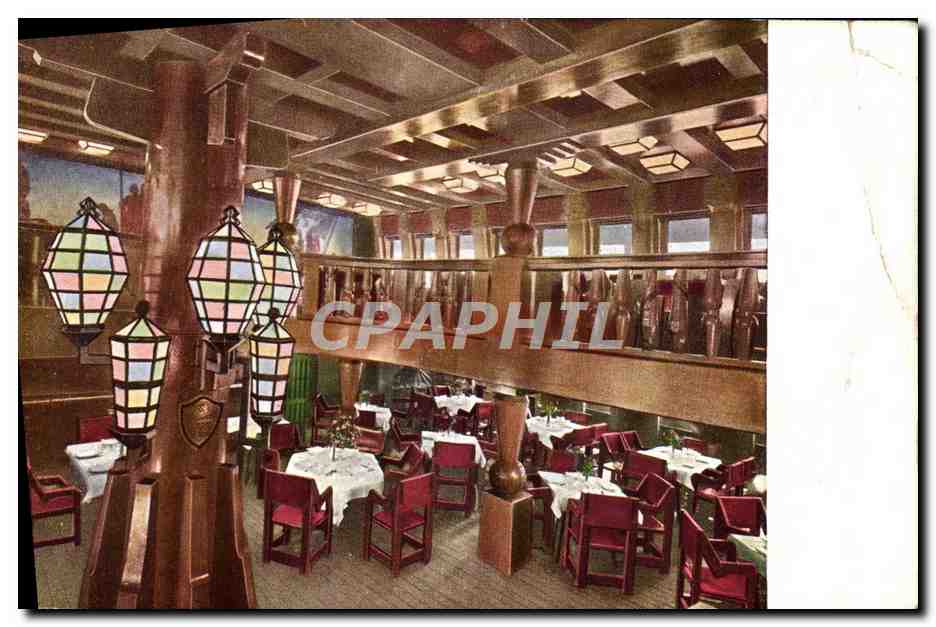 CPA Bateau Paquebot SS California Salle a manger