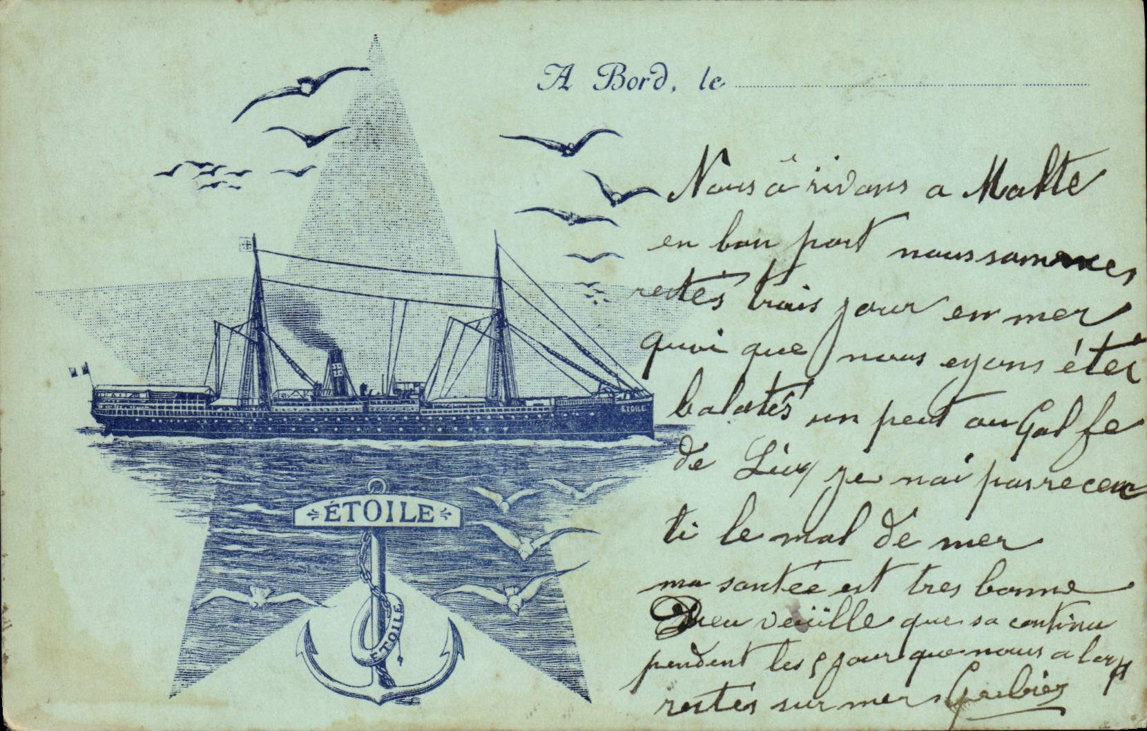 Bord — Buque ÉTOILE — Editor no visible