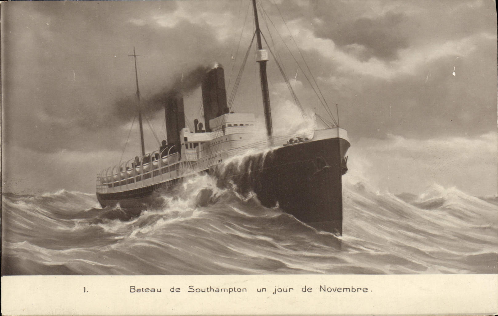 CPA Bateau Paquebot Bateau de Southampton un jour de novembre 