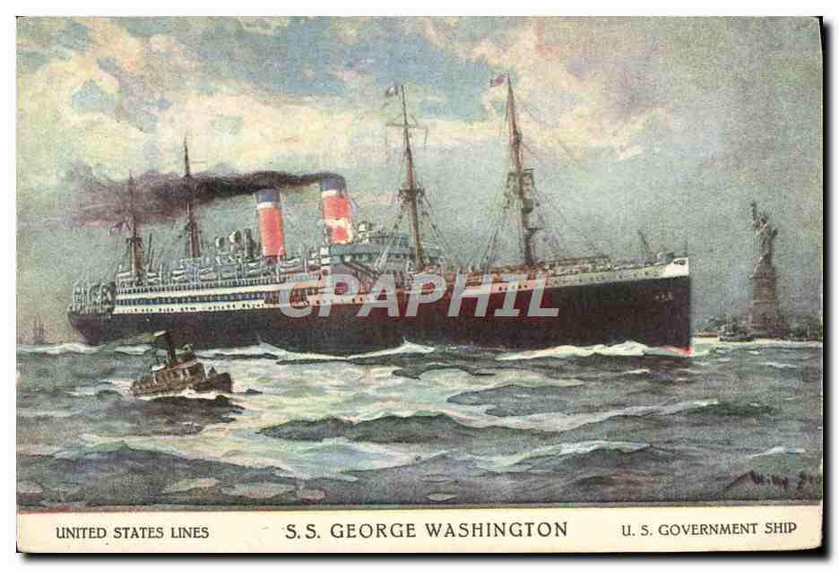 S.S. GEORGE WASHINGTON — navire gouvernemental américain — United States Lines
