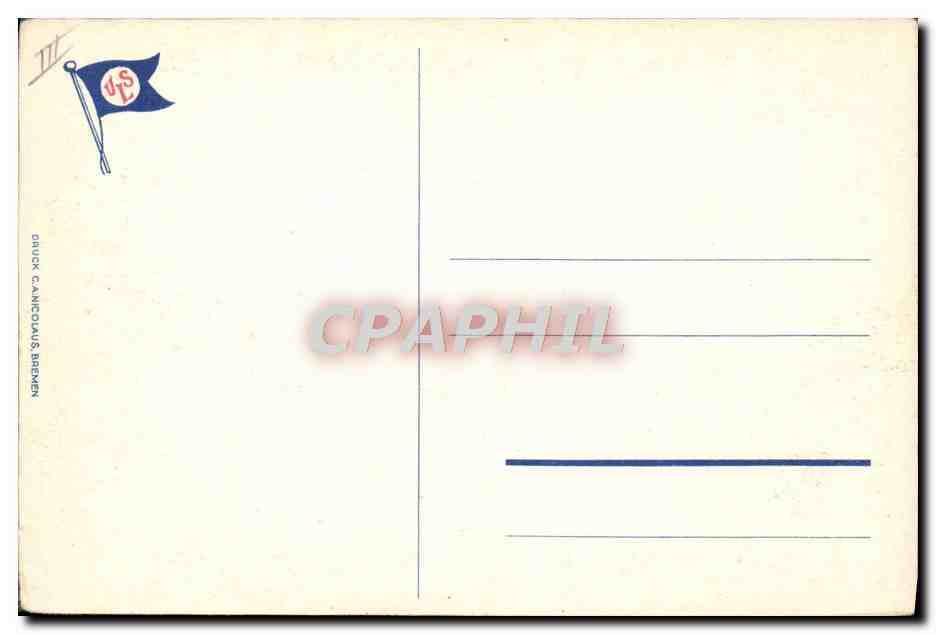S.S. GEORGE WASHINGTON — navire gouvernemental américain — United States Lines — Verso