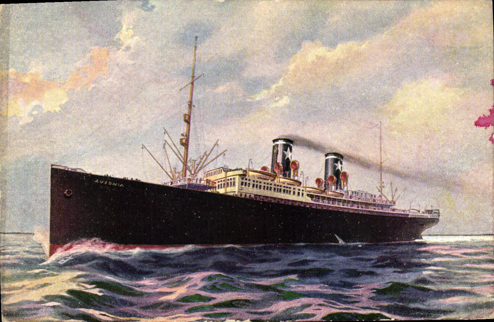 CPA Bateau Paquebot Ausonia 