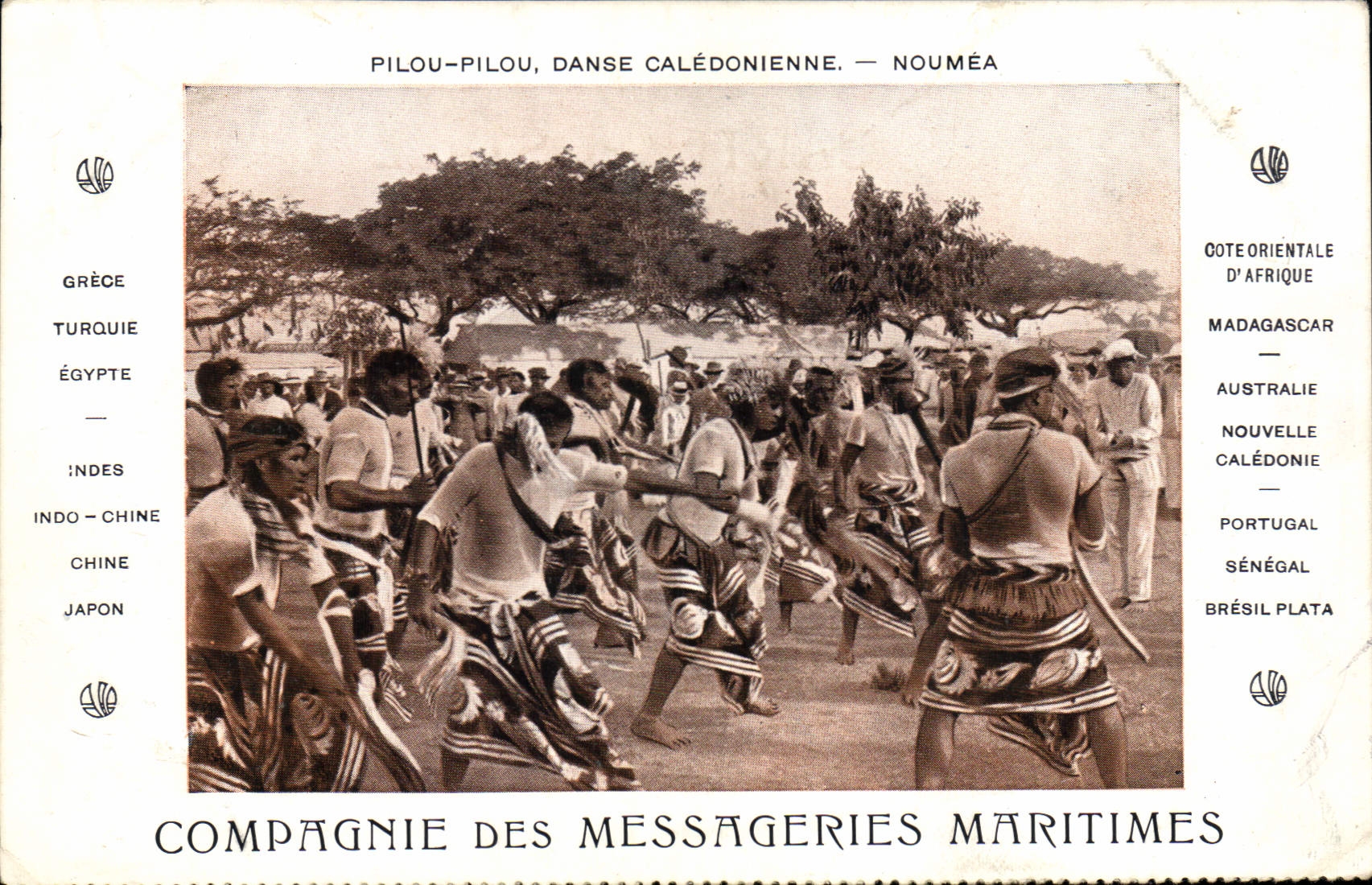 Pilou-Pilou, danse calédonienne — Nouméa — Compagnie des Messageries Maritimes