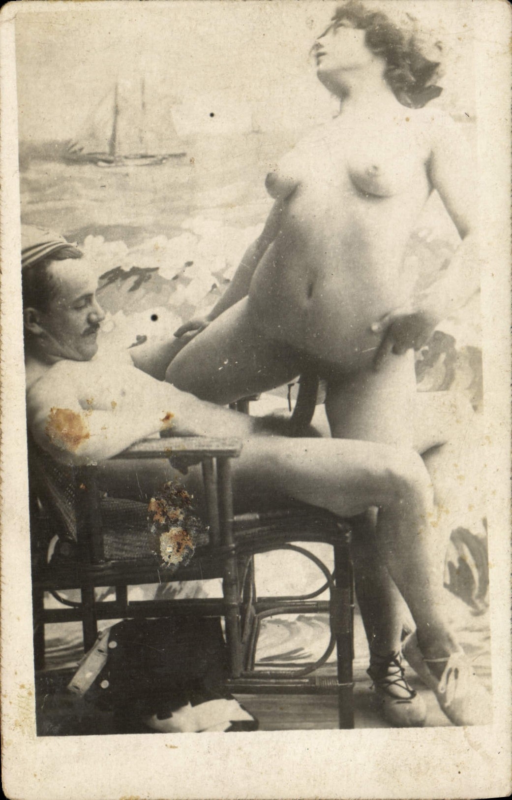CARTE PHOTO Nu erotique Femme Pornographique