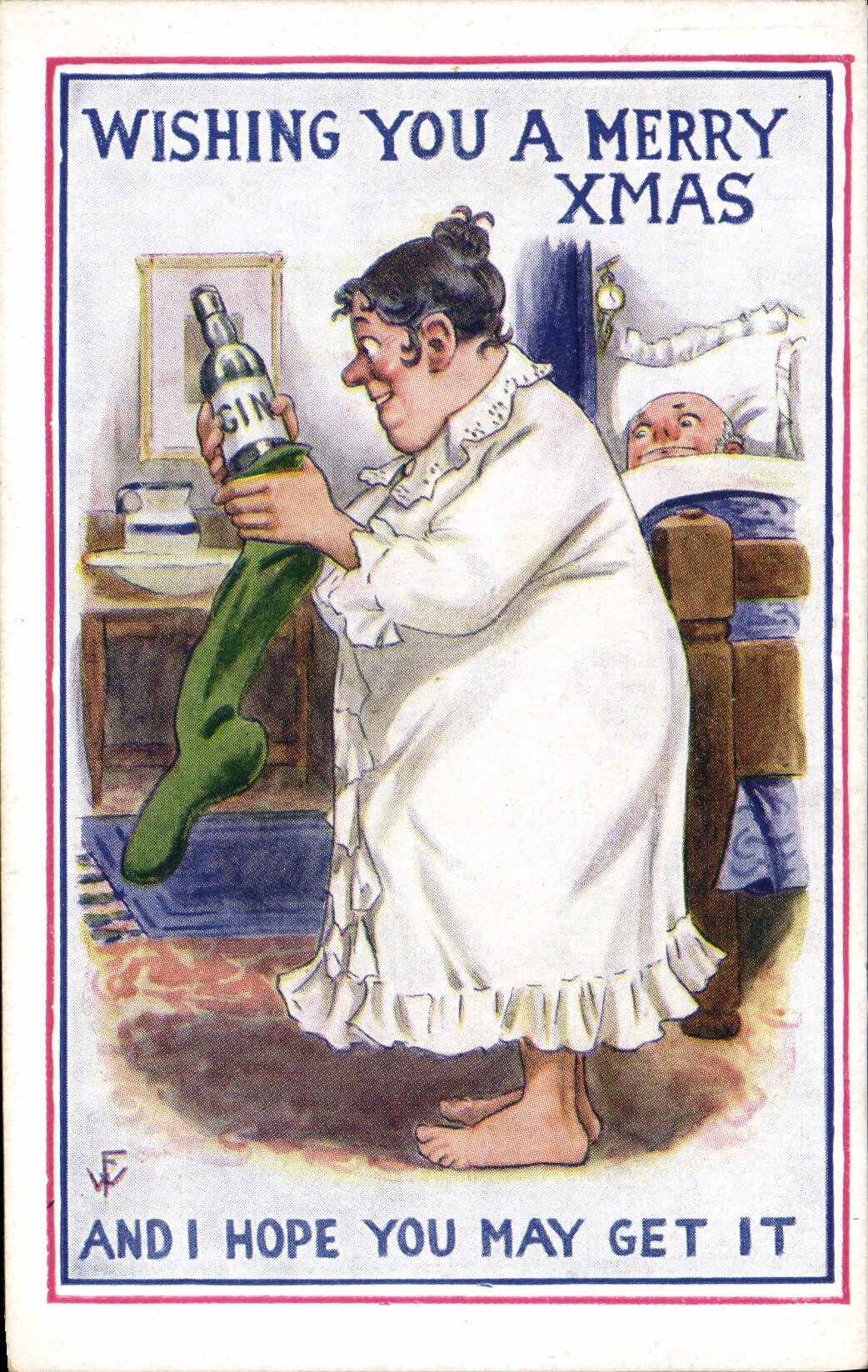 CPA Fantaisie Illustrateur Noel Gin 