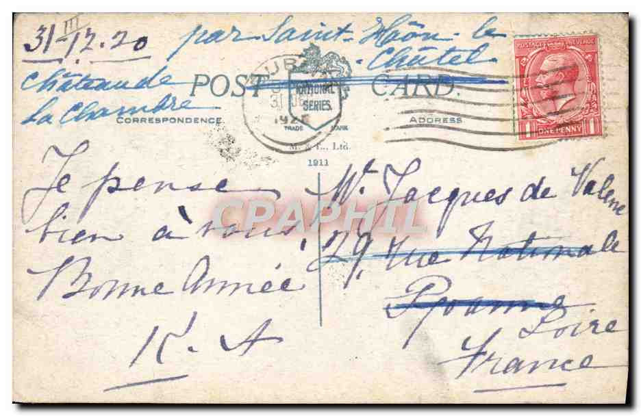 CPA Fantaisie Illustrateur Enfant Oiseau Boite aux lettres — Rückseite