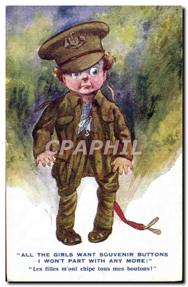 CPA Fantaisie Illustrateur Enfant Soldat Miitaria