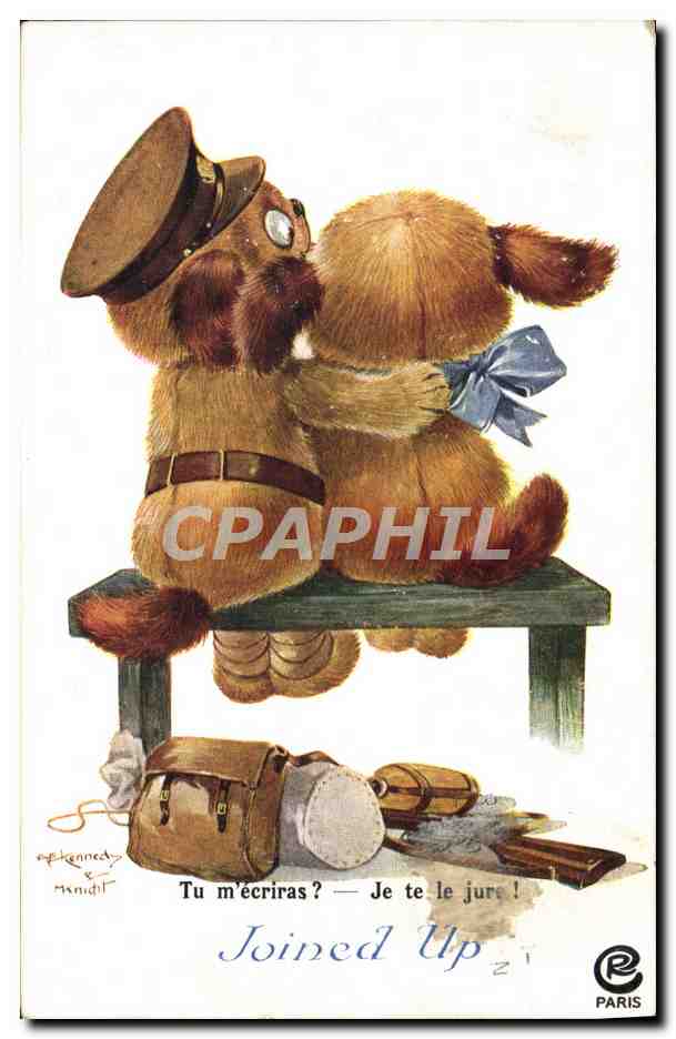 CPA Fantaisie Illustrateur Ours Peluche 