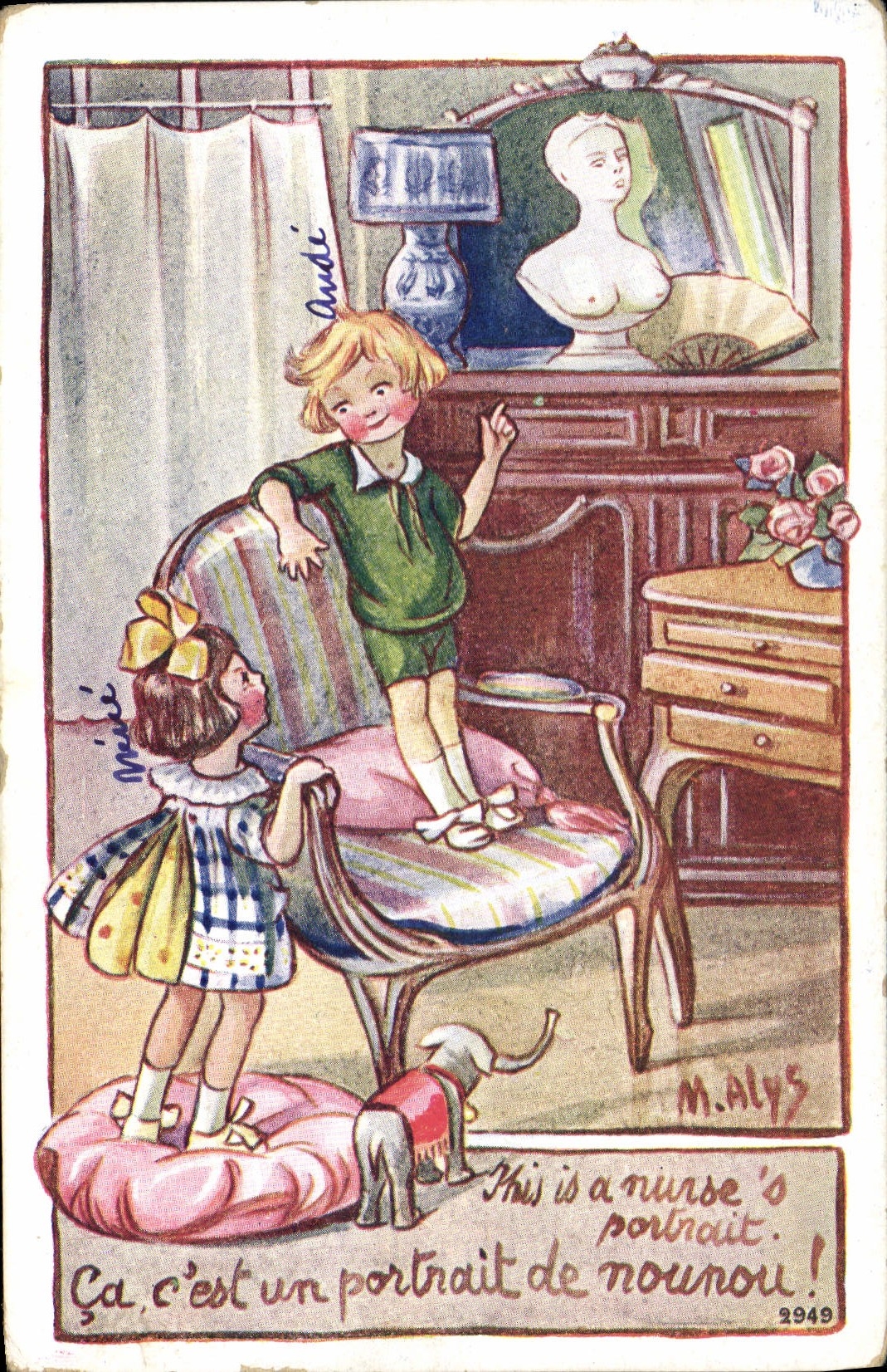 CPA Fantaisie Illustrateur Enfants Alys Elephant 