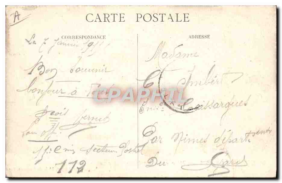 CPA Militaria Mise en batterie de notre mignon 75 — Rückseite