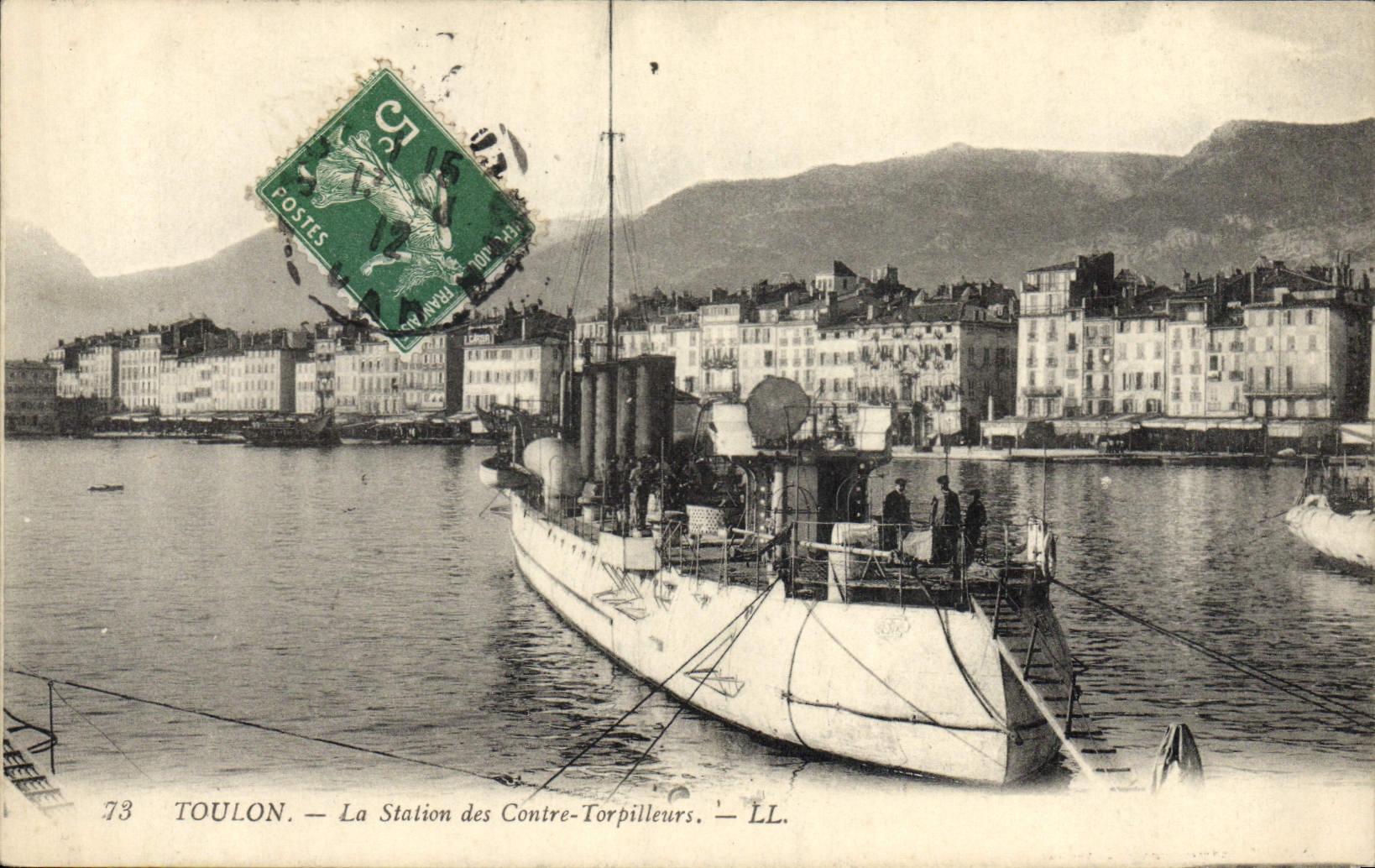 CPA Toulon La station des contre torpilleurs Bateau