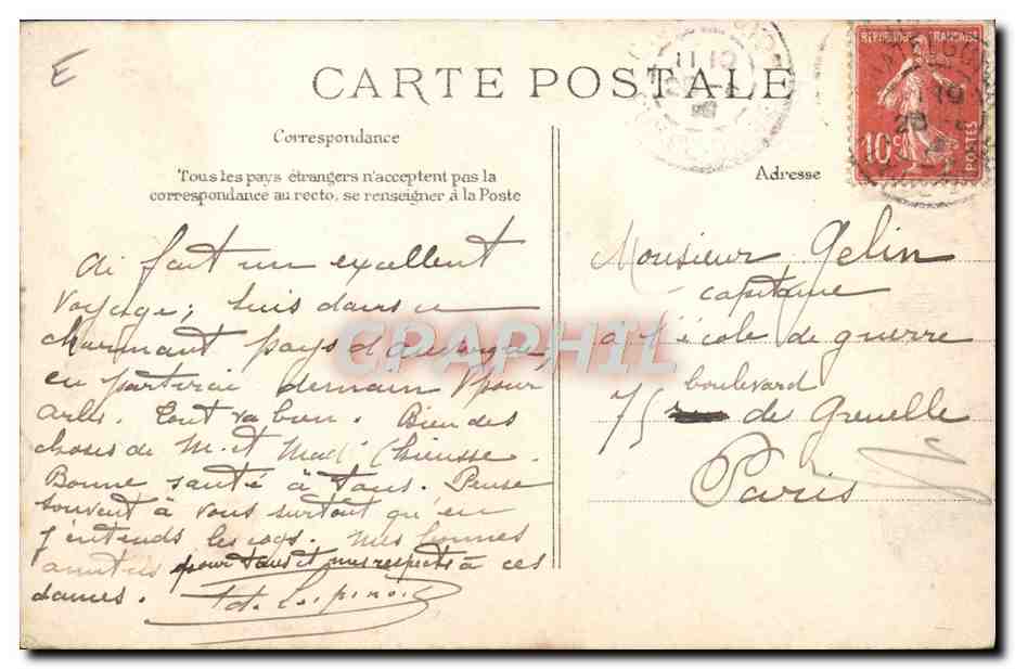 L'Auvergne Pictoresque — Un Casse-Croute — E-D — Verso