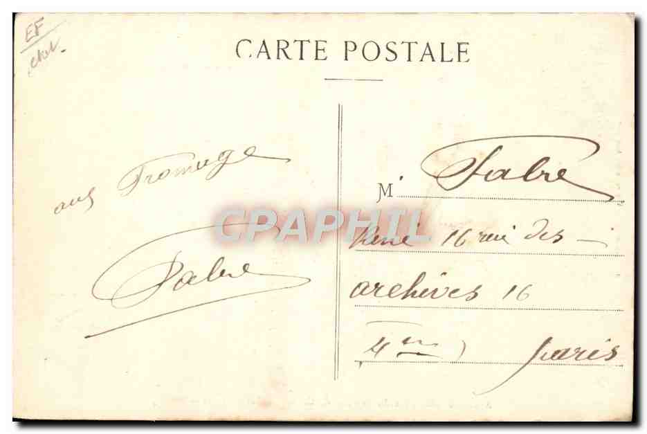 CPA Ancienne fabrication de fromage du Cantal vacher pressant la tome Folklore TOP — Verso