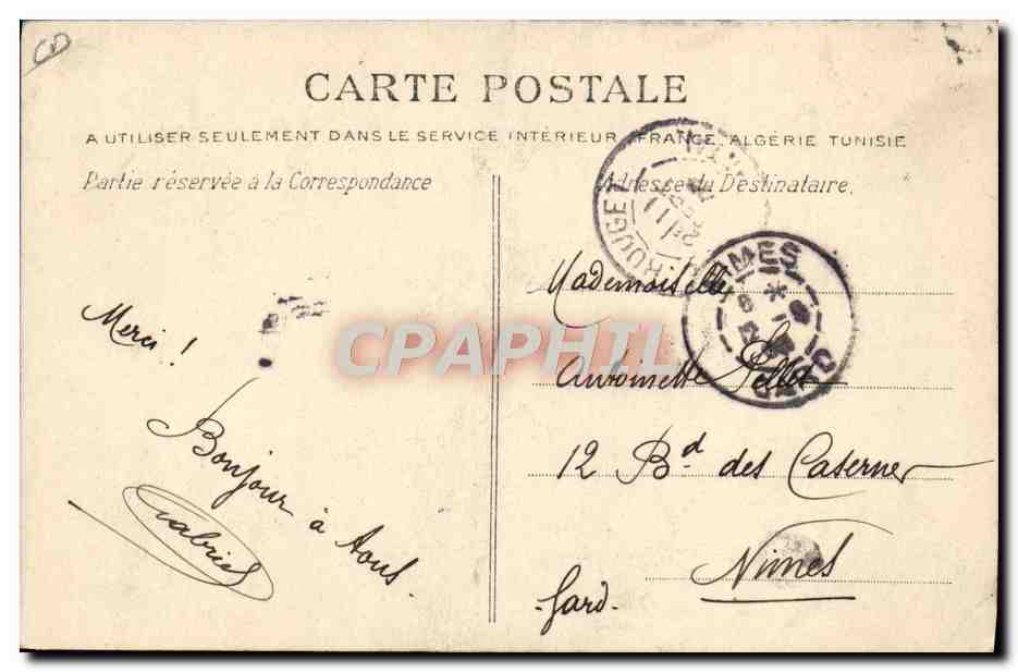 L'Auvergne — Gens de chez nous — Dans la Neige — G.P.A. 'Fard' n° 8007 — Verso