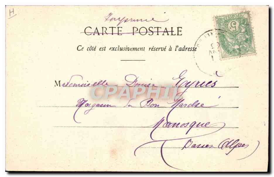Campesino del Ségala — L'Auvergne — Fototipia Baudelet, St-Céré (Lot) — Reverso