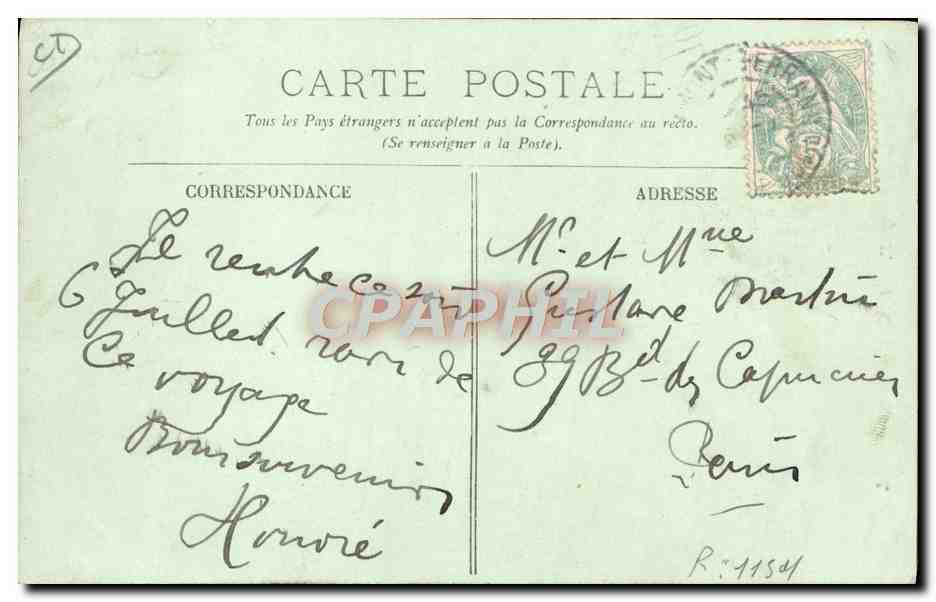 Types d'Auvergne — Le Ginlage des Noix — LL. — N°7 — Verso