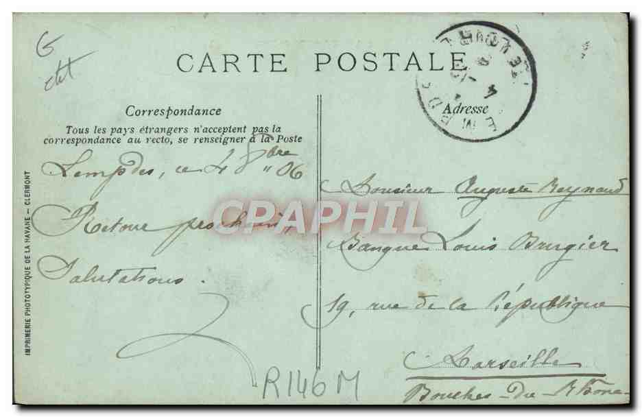 L'Auvergne pittoresque — La Récolte des betteraves — Imprimerie Phototypique de La Havane - Clermont — Achterkant