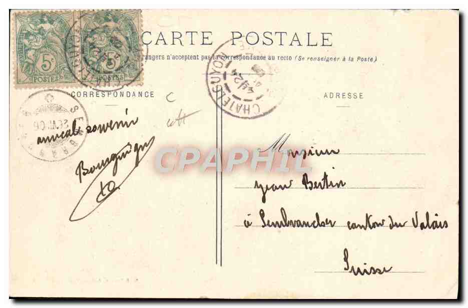Auvergne - Les Vendanges — G. Delaunay, éditeur Clermont-Ferrand, n°226 — Achterkant