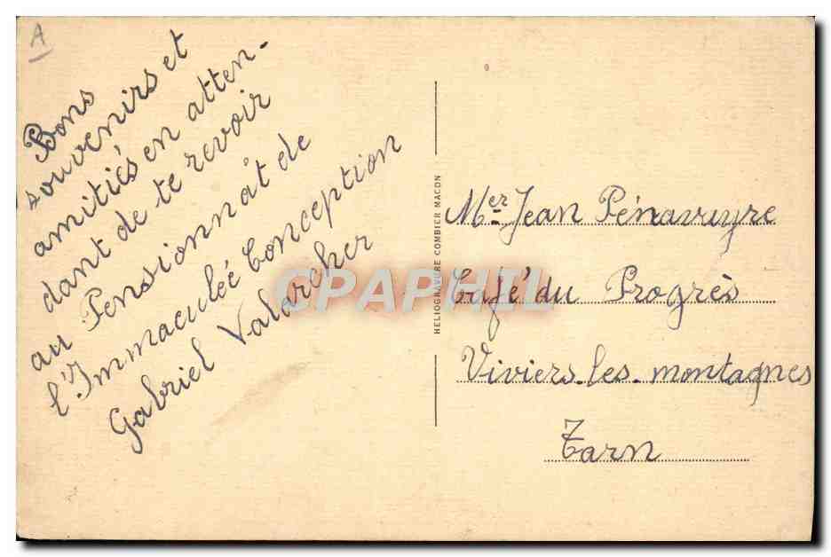 CPA Les Auvergnats chez eux Le marchand de sabots Folklore  — Verso