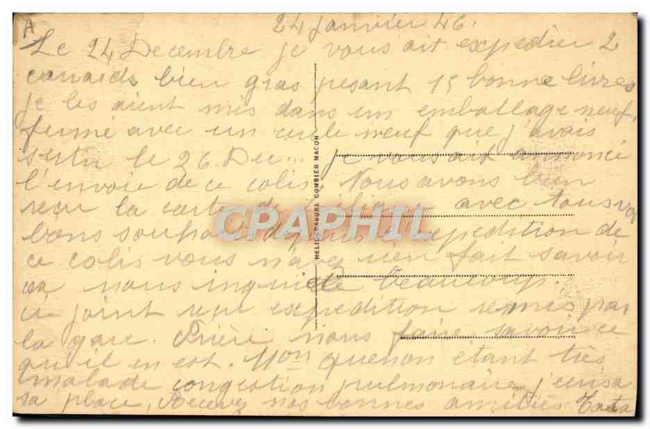 CPA Les Auvergnats chez eux Le marchand de sabots Folklore — Verso