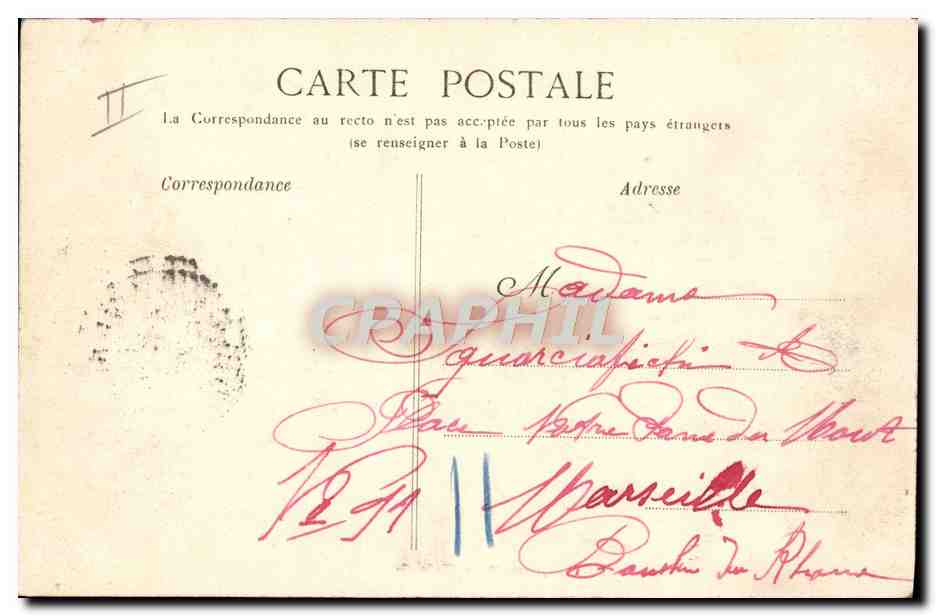 Toulon — Théâtre Entrée des Artistes — Paget, papeterie, 24 rue Nationale — Verso