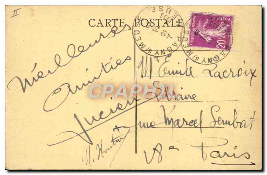 CPA Toul le Theatre et hotel de la comedie Cafe de la Comedie  — Verso