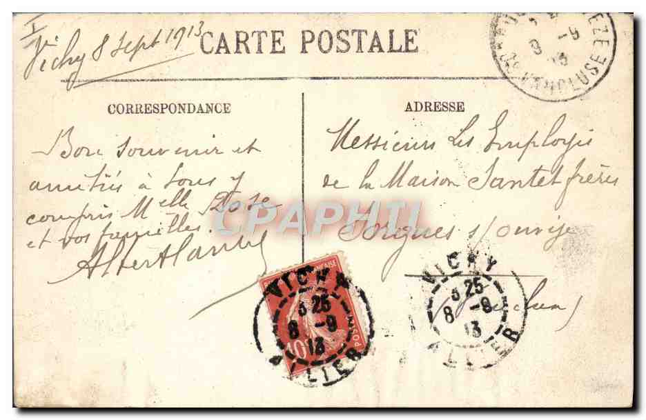 CPA Vichy Salle de Theatre  — Verso