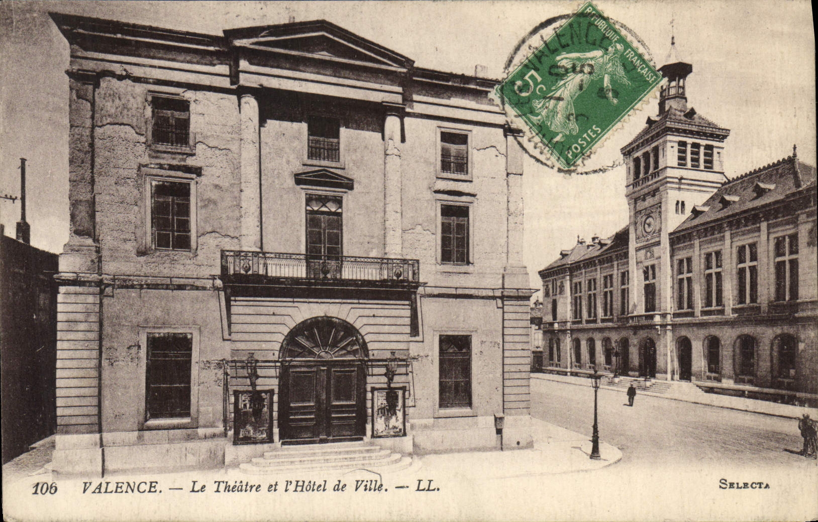 CPA Theatre et l'hotel de ville Valence 