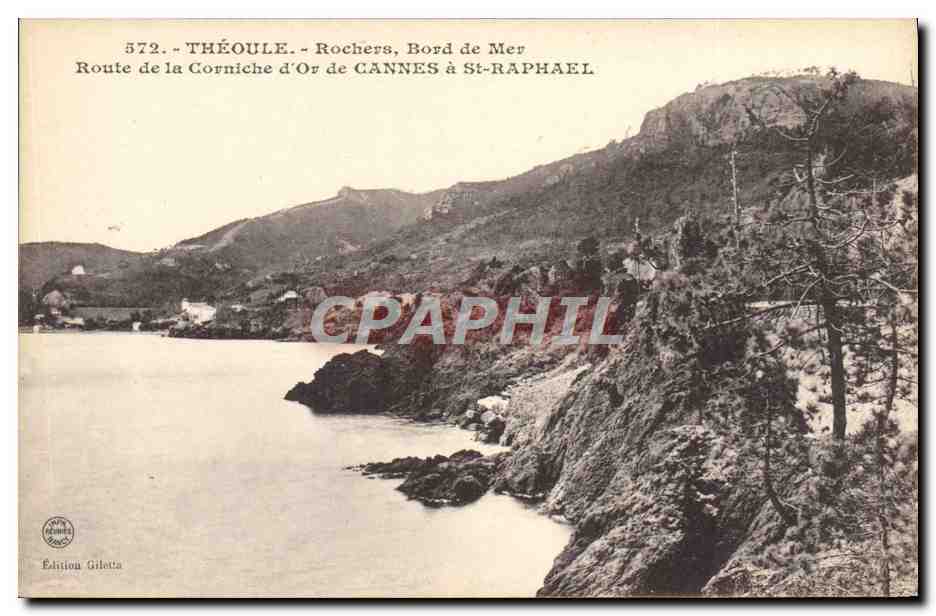 CPA Theoule Rochers Bord De Mer Route De La Corniche D'Or De Cannes a St Raphael