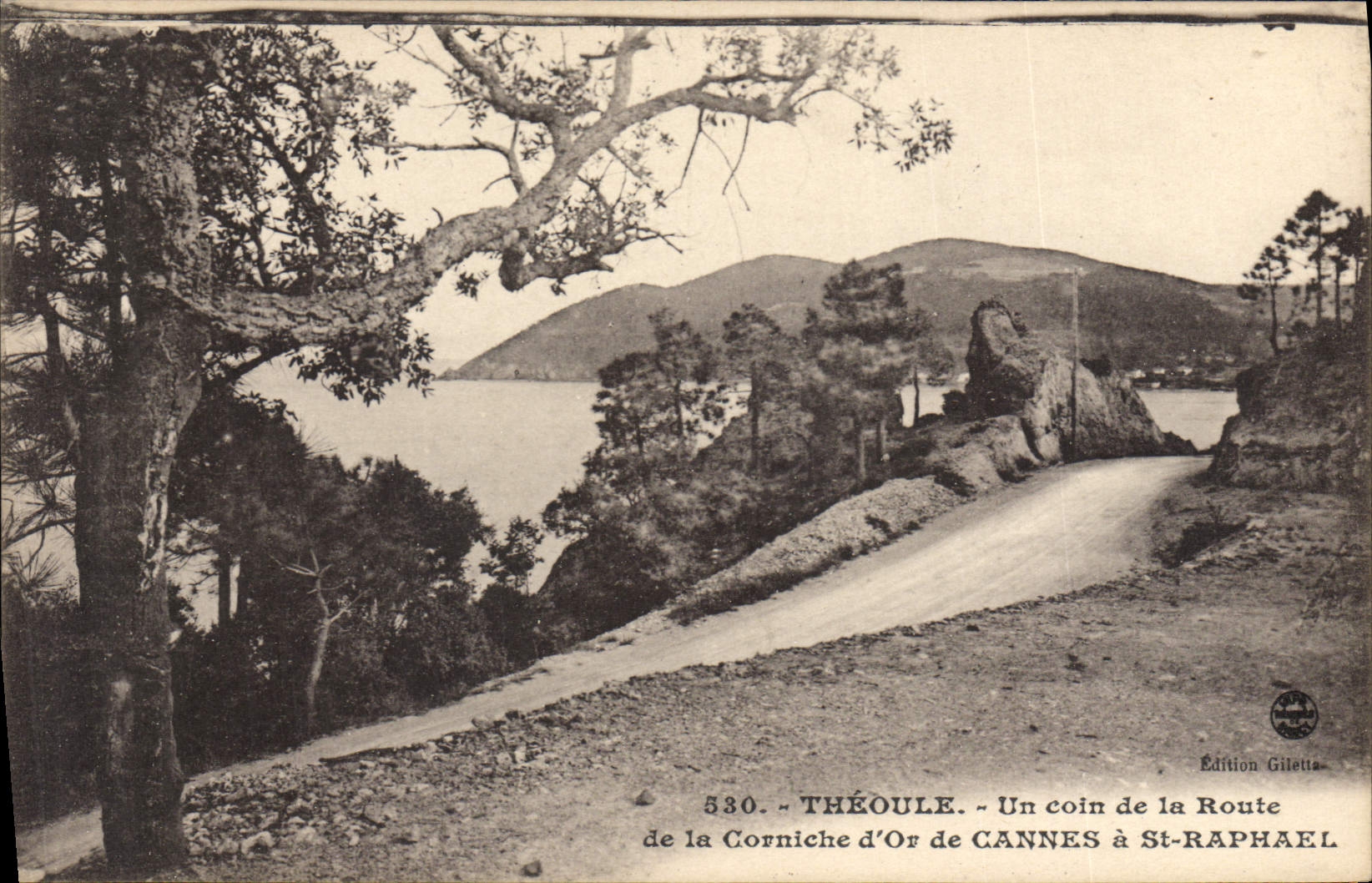 CPA Theoule Un Coin De La Route De La Corniche D'Or De Cannes A St Raphael