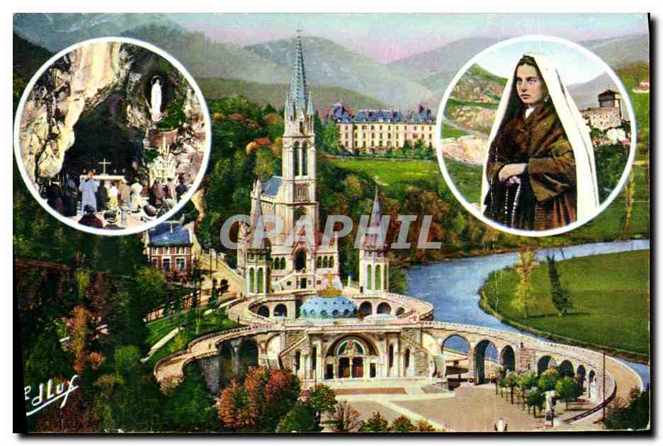CPM Lourdes La Basilique Ste Bernadette