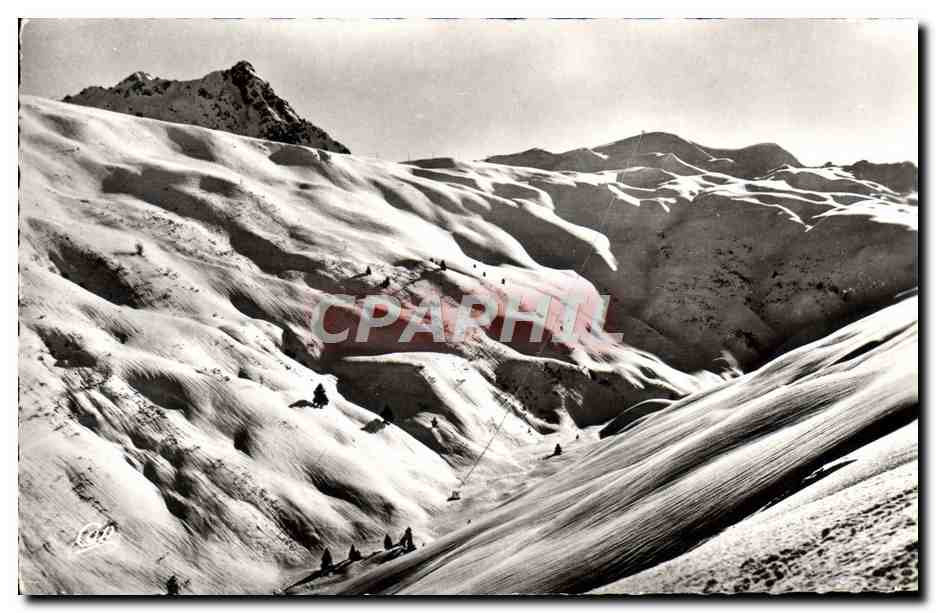 CPM Les Contamines L'Aiguille De Roselette Les champs de neige du nouveau teleski des tetes grillees