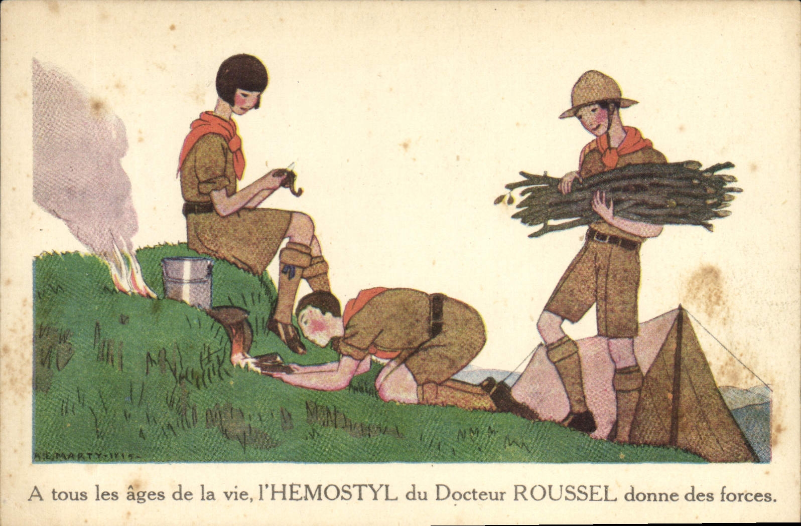 CPA Scout Scoutisme Jamboree Hemostyl du docteur Roussel