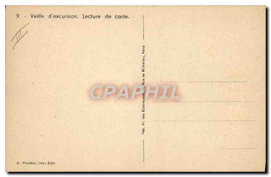 CPA Scout Scoutisme Jamboree Veille d'excursion Lecture de carte  — Rückseite