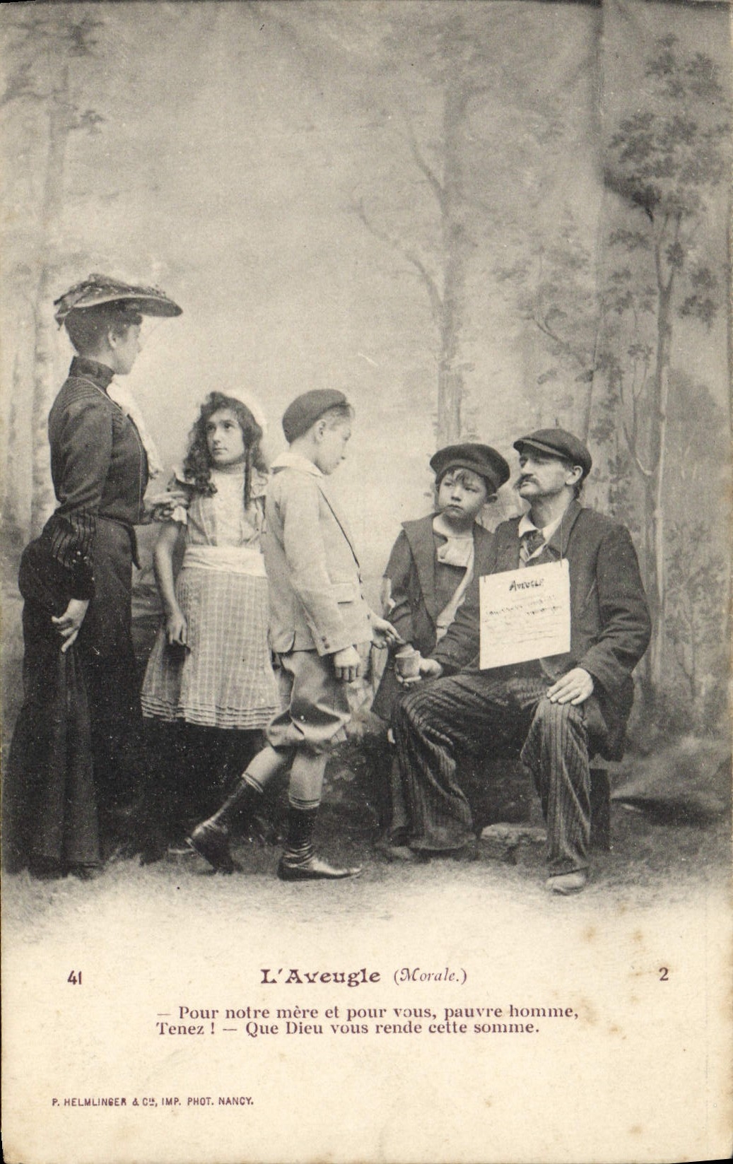 CPA L'aveugle 
