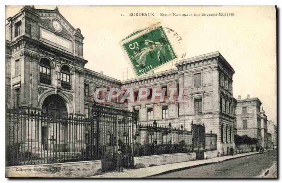 CPA Bordeaux Ecole nationale des Sourdes Muettes 