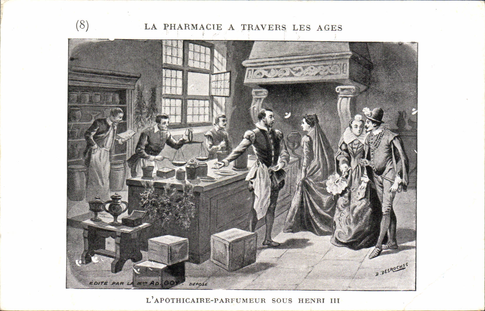 CPA La pharmacie a travers les ages L'apothicaire parfumeur sous Henri III