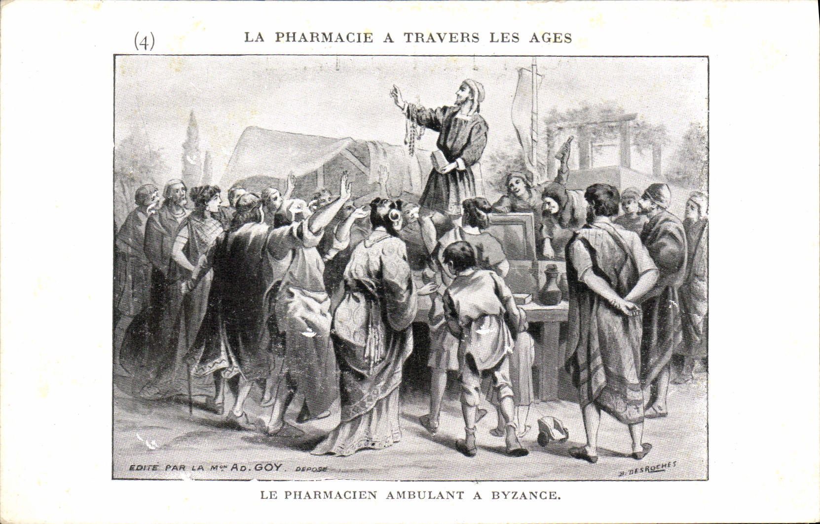 CPA La pharmacie a travers les ages Le pharmacien ambulant a Byzance