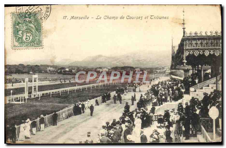 Marseille - Le Champ de Courses et Tribunes — éditeur non visible, n° de série 17